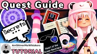 LIGHTHOUSE QUEST TUTORIAL ROYALE HIGH SECRET CAVE CODES DIARY Complete Guide Wave 2 Diamond Beach [upl. by Rutherfurd]