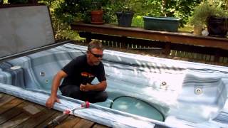 Siphoning water from a jacuzzi [upl. by Bloom]