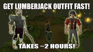 Runescape 3 How to get Lumberjack Outfit Fast [upl. by Dorcy]