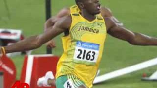 Olympics 08 Bolt Sets World Record Wins 100 [upl. by Lehacim]