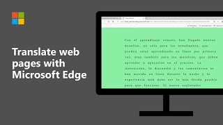 How to translate a web page using the Microsoft Edge Browser [upl. by Karalynn592]