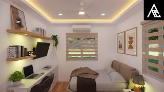 Cozy Small Bedroom Design Idea 3x3 Meters [upl. by Yuh]