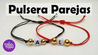 💜Pulsera de Hilo para PAREJAS FACIL y sencilla 😮TRUCO para pasar piedras o abalorios [upl. by Schwejda]