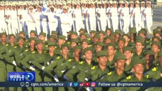 Military parade in Havana celebrates Cuban revolution [upl. by Attenod389]