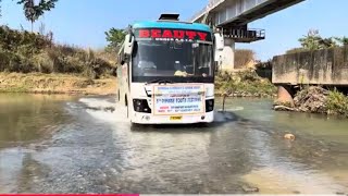 Assam Nagaland Border II Dhansiri River BUS Crossing [upl. by Elwood181]