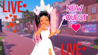 COMPLETING PIZZA QUEST NEW ROYALE HIGH UPDATE COME GET A BADGELIVESTREAM [upl. by Yendor652]