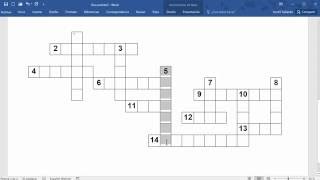 Cómo crear un crucigrama  ejemplo 1 [upl. by Enelrihs]