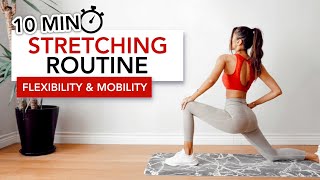 10 MIN STRETCHING ROUTINE Full Body Flexibility amp Mobility  Esneme Egzersizleri  Eylem Abaci [upl. by Clarise]