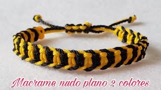 COMO HACER UNA PULSERA NUDO PLANO MUY FACIL  DIY 2018  TUTORIAL [upl. by Goto]