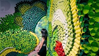 1000 Recycled Plastic Bottle Art  Eden  Artsy Daphy [upl. by Enyrehtac]