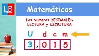 Los Números DECIMALES LECTURA y ESCRITURA ✔👩‍🏫 PRIMARIA [upl. by Armington591]