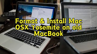 Format and Install Mac Osx Yosemite on an old MacBook Pro from a bootable USB drive in English [upl. by Avraham]