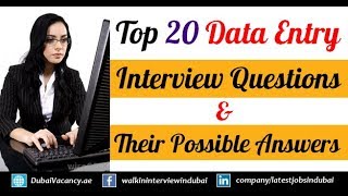 Data Entry Interview Questions amp Answers  Top 20 Data Entry Job Interview QampA [upl. by Ahsercul842]