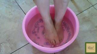 Foot Bath Before Self Foot Massage  Massage Monday 50 [upl. by Nohsyar]