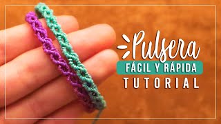 Cómo hacer pulsera de hilo fácil y rápida 1✨ Paso a Paso  DIY Macrame Friendship Bracelet [upl. by Coltson609]