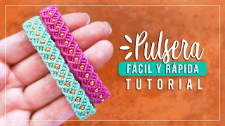 Cómo hacer pulsera de hilo fácil y rápida 13✨ Paso a Paso  DIY Macrame Friendship Bracelet [upl. by Tuddor]