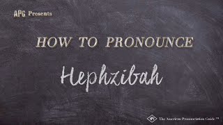 How to Pronounce Hephzibah Real Life Examples [upl. by Dehsar664]