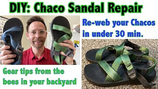 DIY Chaco Repair Reweb your sandals [upl. by Savdeep547]