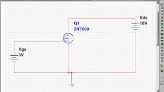 MOSFET  Ids  Vgs  characteristic graph  multisim [upl. by Gwendolen]