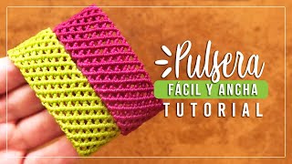 Cómo hacer pulsera de hilo fácil y ancha 2✨ Paso a Paso  DIY Macrame Friendship Bracelet [upl. by Toney]