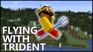 How To Fly Using TRIDENT In Minecraft [upl. by Ainirtak993]