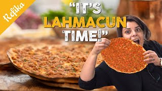 How to Make Crunchy LAHMACUN At Home 😋 One of The Best Turkish Foods  Perfect for PIZZA Lovers [upl. by Krystyna]