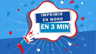 ✅ Como IMPRIMIR un documento en MICROSOFT WORD  2024 en menos de 3 minutos [upl. by Gorlin]