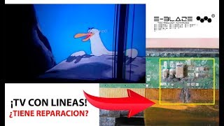 Lineas o rayas en pantalla de TV ¿tiene reparación [upl. by Suoicserp]