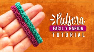 Cómo hacer pulsera de hilo fácil y rápida 15✨ Paso a Paso  DIY Macrame Friendship Bracelet [upl. by Endo]