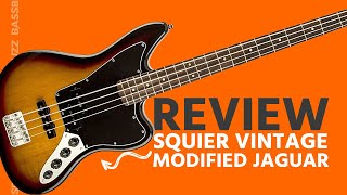 Squier Vintage Modified Jaguar Blindfolded Bass Review [upl. by Sabian]