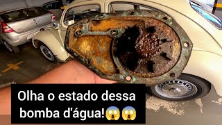 TROCA DA CARCAÇA  BOMBA DÁGUA DO CORCEL 2 1979 DETALHES AS PEÇAS AINDA ERAM ORIGINAIS😱 Parte 1 [upl. by Shermy553]