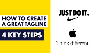 How to Create a Great Tagline for Your Brand  4 Important Steps [upl. by Chubb]