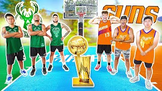 Suns vs Bucks NBA FINALS Basketball Challenges [upl. by Gascony136]