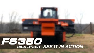 FS350 Skid Steer Log Splitter in Action  WoodMizer [upl. by Noremak]