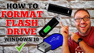 How to Format a Flash Drive Windows 10  USB Thumb Drive  FAT32 [upl. by Haneekas139]