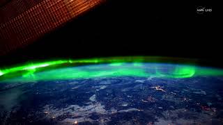 Aurora Borealis from Space Northern Lights from International Space Station 4K [upl. by Etnod906]