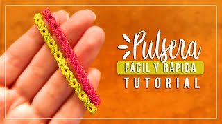 Cómo hacer pulsera de hilo fácil y rápida 21✨ Paso a Paso  DIY Macrame Friendship Bracelet [upl. by Vivica]