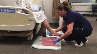 Colorado CNA  Skill 19  Provides Foot Care On One Foot [upl. by Angrist]