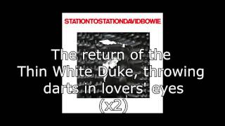 Station to Station  David Bowie  Lyrics [upl. by Rawde]