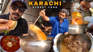 PAKISTAN’s BEST JAVED NIHARI Karachi Street Food Tour [upl. by Cyprus]