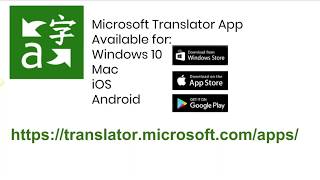 Overview of Microsoft Translator Win 10 App part 1 [upl. by Cynthea33]