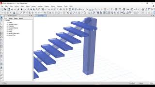 Escalera con peldaños en voladizo Cálculo manual y comprobado en un Etabs [upl. by Rhodie185]
