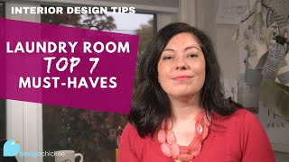 Laundry Room Must Haves  Interior Design Tips [upl. by Zobias]