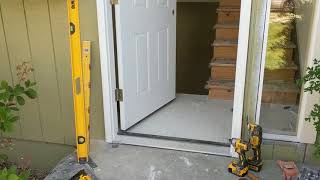 Jeld Wen Front Door Installation  Really crappy products and craftsmanship PART 1 [upl. by Garap]