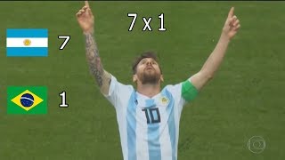 Argentina 7 x 1 Brasil  Copa América 2019  Semifinal  Paródia [upl. by Angie]