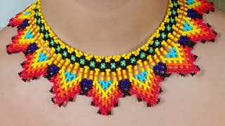 collar en mostacilla varios colores [upl. by Sueddaht584]