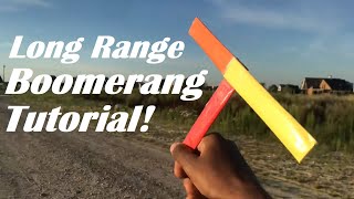 How to make a Long Range Paper Boomerang HD [upl. by Adnouqal]