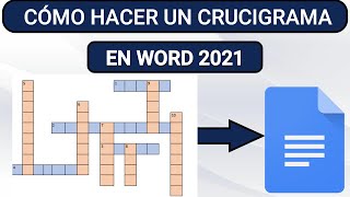 ✅COMO hacer un crucigrama en word 2021 👌 [upl. by Kissee]