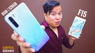 OPPO F15 Unboxing amp First Impressions  Giveaway 😍😍 [upl. by Hallsy]