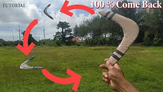 How to make Boomerang from Cardboard  Really Come Back [upl. by Graner444]